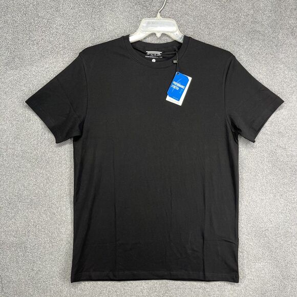 Porter & Ash Performance Tee Shirt Mens Medium M Black Essential Crew Classic - Picture 1 of 13